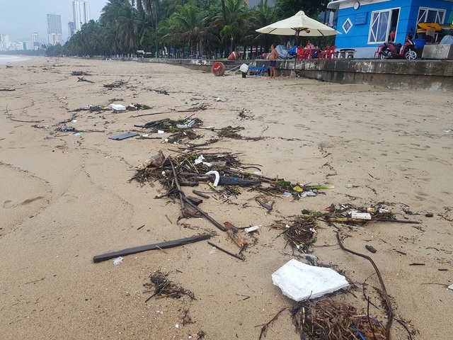 Nha Trang: Bãi biển bị rác từ thượng nguồn "tấn công" sau mưa lũ - 2 Nha Trang: Bãi biển bị rác từ thượng nguồn "tấn công" sau mưa lũ - 2