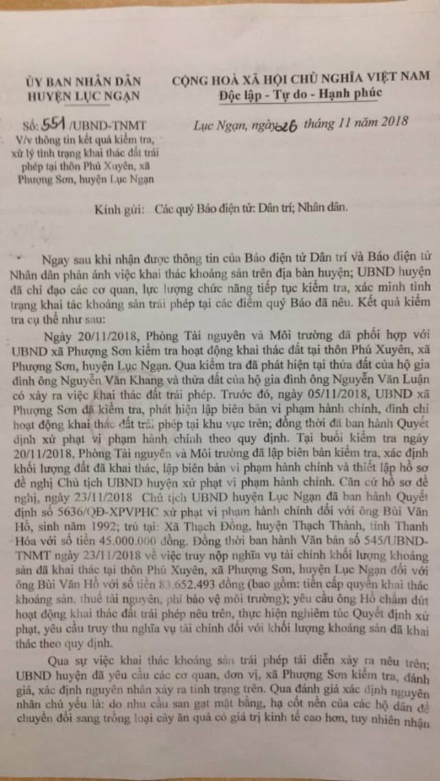 Bắc Giang: "Đất tặc" bị tóm gọn sau phản ánh của Báo Dân trí! - 3 Bắc Giang: "Đất tặc" bị tóm gọn sau phản ánh của Báo Dân trí! - 3