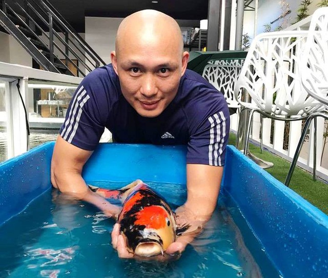 Chàng trai phố núi bỏ hàng tỷ đồng để nuôi cá nghìn USD - 3
Anh Quyền dành hết thời gian mình với gia tài đàn cá Koi này