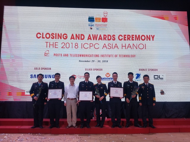 Học viện Hải quân đạt 3 giải ba cuộc thi Olympic Tin học khu vực Châu Á - 1 Đội tuyển lập trình sinh viên quốc tế ACM/ICPC của Học viện Hải quân Nha Trang