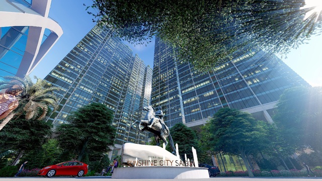 Sunshine City Sài Gòn: Điểm đến tương lai của cư dân đẳng cấp - 1 Mặt tiền của dự án ấn tượng với những hình ảnh đại diện cho sự thành đạt và hứa hẹn những trải nghiệm sống tuyệt vời