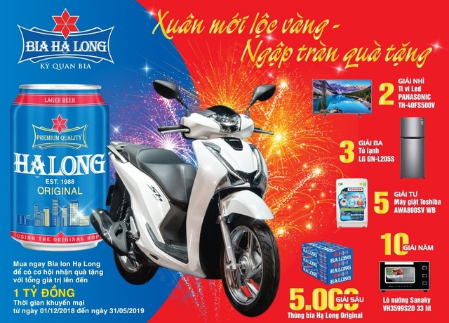 Bia Hạ Long tung chương trình khuyến mại lớn dịp Tết Kỷ Hợi - 1 Bia Hạ Long tung chương trình khuyến mại lớn dịp Tết Kỷ Hợi - 1