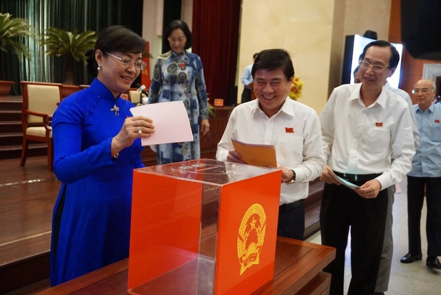 TPHCM: Kết quả lấy phiếu tín nhiệm 30 cán bộ chủ chốt - 1 HĐND TPHCM bỏ phiếu tín nhiệm các chức danh do HĐND TP bầu hoặc phê chuẩn