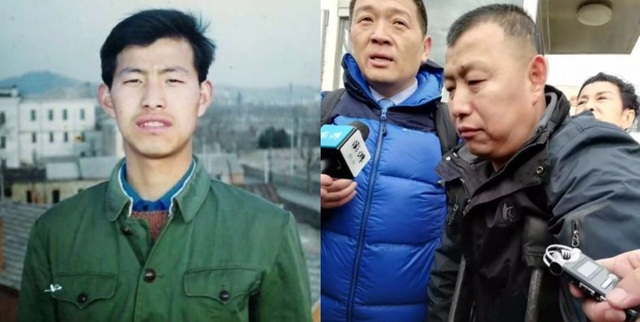 Sau 23 năm ngồi tù mới được tuyên bố là vô tội - 1 Jin Zhelong năm 27 tuổi khi anh chưa bị bắt giữ (trái) và thời điểm hiện tại khi được trả tự do