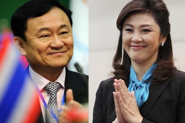 
Anh em ông Thaksin và bà Yingluck Shinawatra. Ảnh: ThaiTribune

