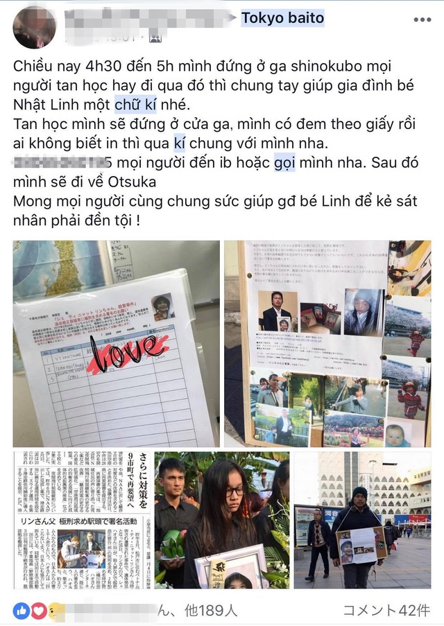 Vụ bé Nhật Linh bị sát hại: Cộng đồng người Việt tại Nhật “dậy sóng” tranh luận về 50.000 chữ ký - 4 Trên các nhóm chung của cộng đồng người Việt tại Nhật, những ngày mọi người chia sẻ rất mạnh mẽ.