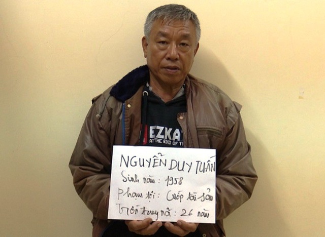 
Nguyễn Duy Tuấn bị bắt sau 26 năm lẩn trốn.
