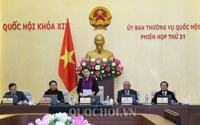Vĩnh Phúc có thêm thành phố Phúc Yên - 1 Chủ tịch Quốc hội Nguyễn Thị Kim Ngân điều hành phiên họp thứ 21 của UB Thường vụ Quốc hội
