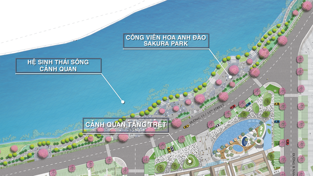Bất động sản cao cấp TPHCM: “Cuộc chiến” đầu tư vào cảnh quan dự án - 4 Cảnh quan phương dọc
