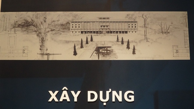 Triển lãm “Từ dinh Norodom đến dinh Độc Lập” - 14 Do không thể khôi phục, Ngô Ðình Diệm đã cho san bằng và xây một dinh thự mới ngay trên nền đất cũ theo đồ án thiết kế của Kiến trúc sư Ngô Viết Thụ.