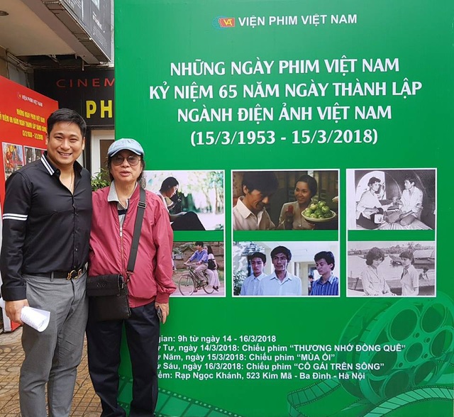 “Những bộ phim hay của chúng ta không kém gì kiệt tác điện ảnh thế giới” - 1 Đạo diễn, NSND Đặng Nhật Minh và Diễn viên Minh Tiệp trước buổi chiếu phim. Ảnh: Tùng Long.