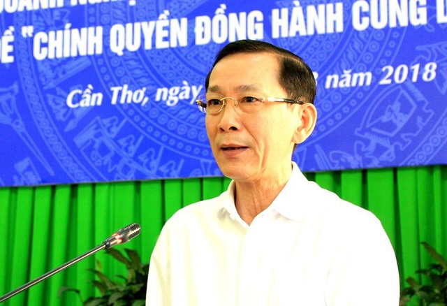 Hiệp hội doanh nghiệp Cần Thơ: Ngành thuế vẫn còn hiện tượng "đòi quà" - 2 Chủ tịch UBND TP Cần Thơ - Võ Thành Thống phát biểu tại hội nghị