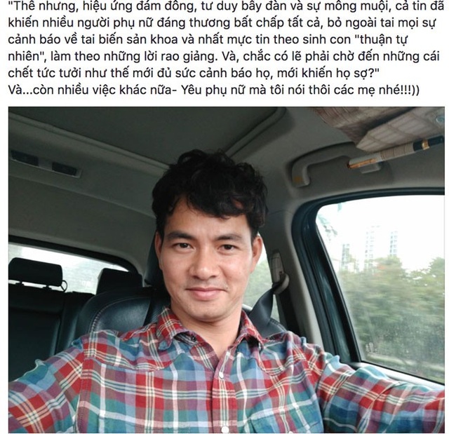 Xuân Bắc lên tiếng về việc sinh con “thuận tự nhiên” gây sốc - 1 Xuân Bắc chia sẻ, vì yêu phụ nữ nên anh lên tiếng với hi vọng góp phần giảm bớt những hiện tượng đau lòng.