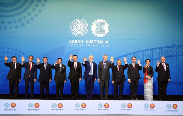 Tuyên bố chung Hội nghị Cấp cao Đặc biệt ASEAN - Australia - 1 Các nhà lãnh đạo ASEAN và Australia thống nhất ra Tuyên bố Sydney ngày 18/3