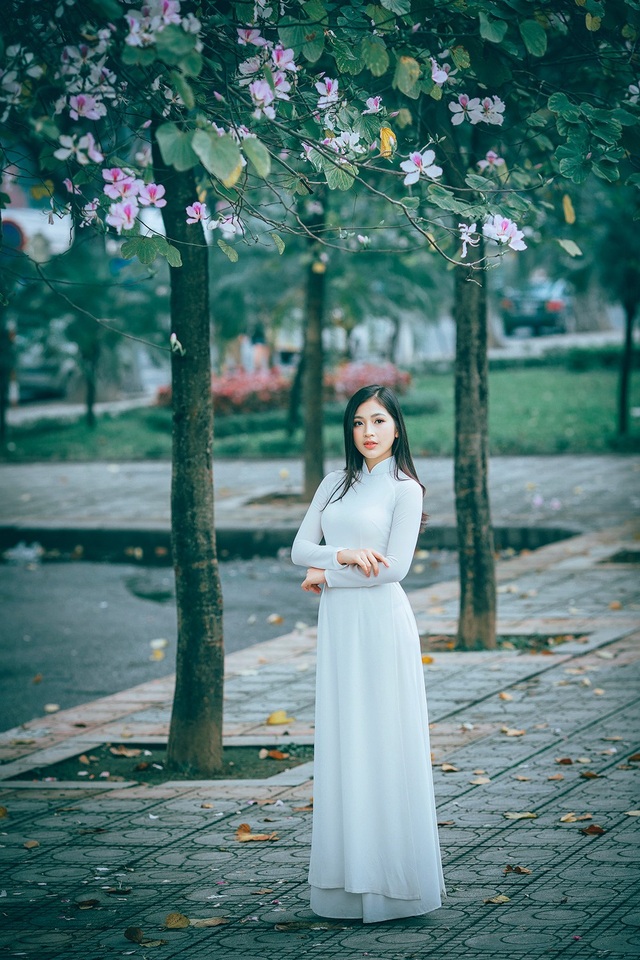 Nữ sinh Hà thành ngọt ngào bên sắc hoa ban - 11 Nữ sinh Hà thành ngọt ngào bên sắc hoa ban - 11