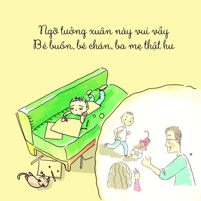 Ấn tượng với bộ tranh ngày Tết khiến nhiều người phải suy ngẫm - 1 Ấn tượng với bộ tranh ngày Tết khiến nhiều người phải suy ngẫm - 1