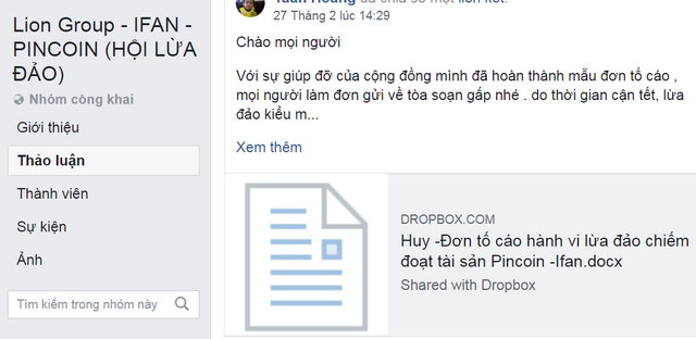 Tình cảnh "khóc dở, mếu dở" của hàng loạt người Việt bị lừa đảo góp vốn mua tiền ảo - 4
Nhiều hoạt động giữa các thành viên đã được diễn ra, bao gồm thống nhất mẫu đơn tố cáo hành vi lừa đảo, tập hợp đơn kiện từ các nạn nhân,..