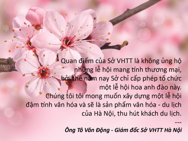 “Gạ tình” trong showbiz và lùm xùm chuyện sao “xới tung” quá khứ - 8 Xem thêm: “Đảm bảo lễ hội văn hóa Nhật Bản không mang tính thương mại”
Hàng nghìn cành hoa anh đào khoe sắc bên hồ Gươm