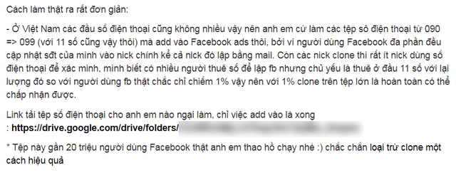 Đây là cách Facebook "lấy tiền" từ hơn 1 tỷ người dùng - 4 Bài chia sẻ khẳng định có chứa dữ liệu của gần 20 triệu người dùng Facebook thật tại Việt Nam.