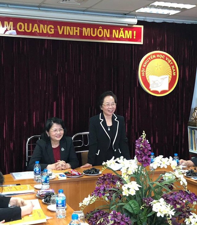 Phó Chủ tịch nước Đặng Thị Ngọc Thịnh: “Hội Khuyến học có sức lan tỏa và để lại dấu ấn mạnh mẽ” - 2 Chủ tịch Hội Khuyến học Việt Nam GS.TS Nguyễn Thị Doan phát biểu tại buổi làm việc.