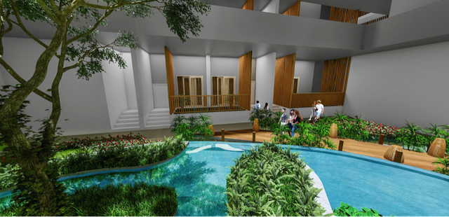 Đằng sau cơn sốt địa ốc khu Nam: Thị trường căn hộ đang phân hoá đẳng cấp ngày càng rõ nét - 4 Vườn nhiệt đới trong lòng toà nhà Green Star Sky Garden.