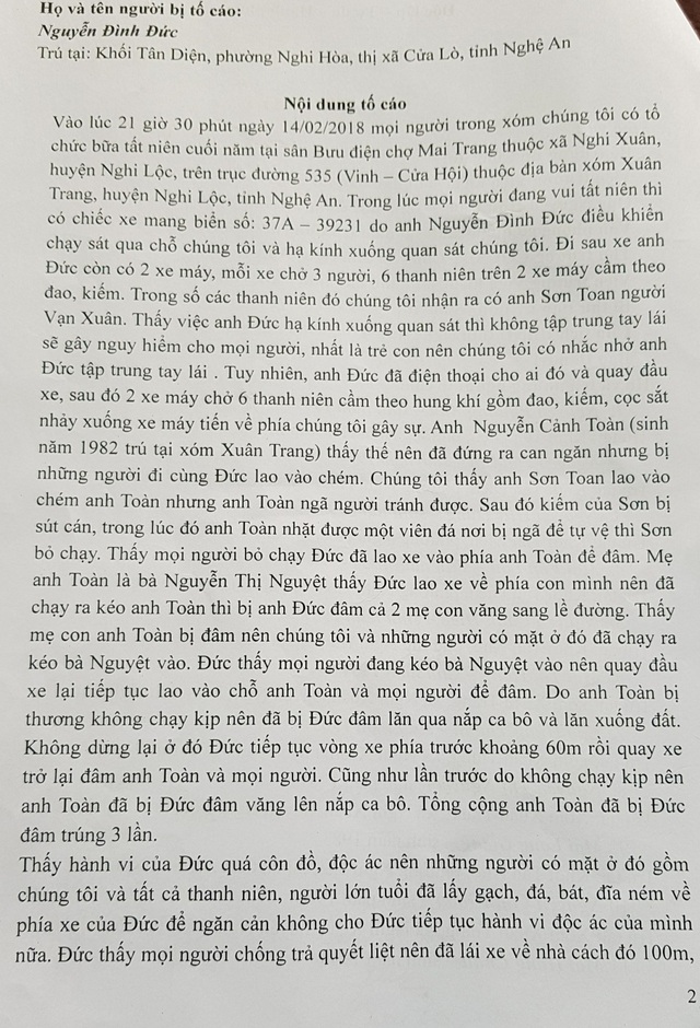 Người dân tố bị côn đồ truy sát, 3 lần tông xe vào người, công an vào cuộc điều tra! - 3 Đơn thư người dân gửi cơ quan chức năng, cầu cứu Giám đốc Công an tỉnh Nghệ An liên quan đến sự việc.