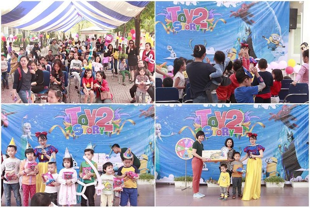 Toy Story 2 - Thế giới diệu kỳ của mẹ và bé - 3
Các con và phụ huynh háo hứng tham gia các hoạt động trên sân khấu như ném bóng, đoán tranh, Quay số trúng thưởng…và chương trình còn tổ chức sinh nhật cho những bé có ngày sinh trong tháng 4 này