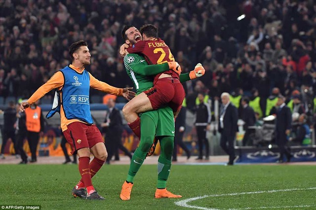 
Niềm vui vô bờ bến của các cầu thủ AS Roma
