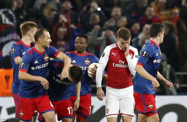 Hòa trên đất Nga, Arsenal giành vé vào bán kết Europa League - 2 Arsenal đã trải qua những thời khắc khó khăn trước CSKA Moscow