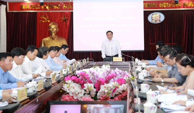 Đề xuất Phó Chủ tịch tỉnh làm Bí thư kiêm Chủ tịch đặc khu - 1 Trưởng Ban Tổ chức Trung ương Phạm Minh Chính chủ trì hội nghị trực tuyến với các địa phương