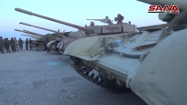 Cận cảnh kho vũ khí phiến quân giao nộp cho quân đội Syria - 1
Trong số vũ khí mà phiến quân giao nộp cho quân đội Syria có hàng chục xe bọc thép. (Ảnh: SANA)