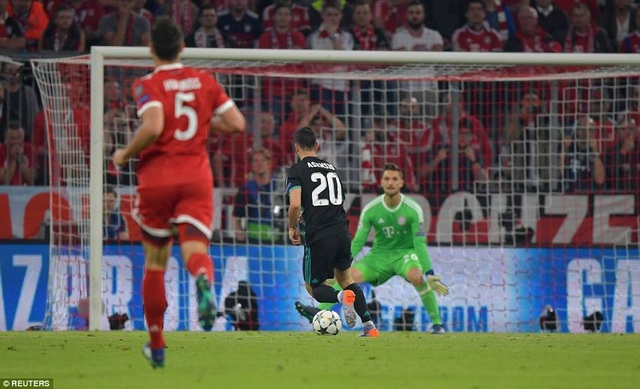 Những khoảnh khắc Real Madrid hạ gục Bayern Munich tại Đức - 5
Tình huống Asensio ghi bàn nâng tỷ số lên 2-1 cho Real Madrid ở phút 57