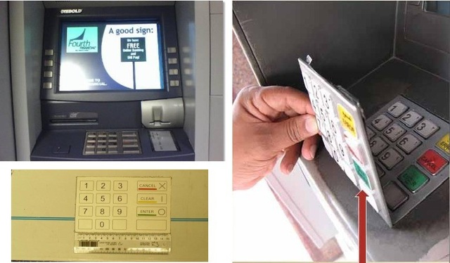 Cây ATM còn nhiều rủi ro, coi chừng mất tiền trong dịp nghỉ lễ - 1 Những thiết bị giả mạo phím nhập mã pin