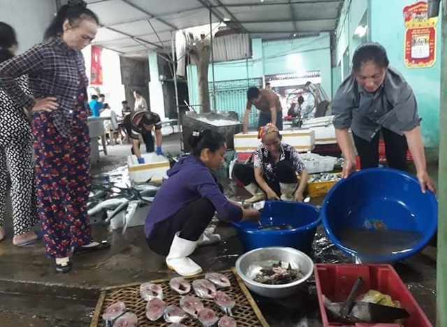Bình minh ở bến cá lâu đời xứ Nghệ - 2
Mặt hàng thu hút người mua nhất là cá thu đen và trắng.