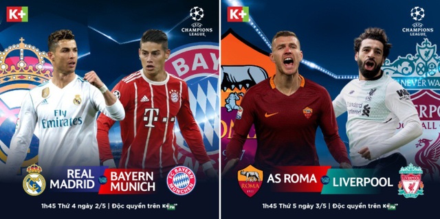 Lượt về bán kết Champions League: Hồi hộp đến phút chót - 2 Đội nào sẽ giành vé vào chung kết C1? Câu trả lời sẽ có trên kênh K+PM