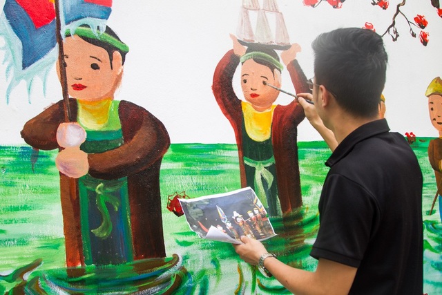 Con đường bích họa độc đáo ở chùa Thầy - 8 Con đường bích họa độc đáo ở chùa Thầy - 8