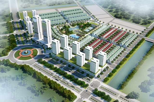 Hàng loạt các dự án trọng điểm của thị trường bất động sản Huế về tay Đất Xanh Bắc Miền Trung - 4 Phối cảnh tổng thể dự án An Cựu city