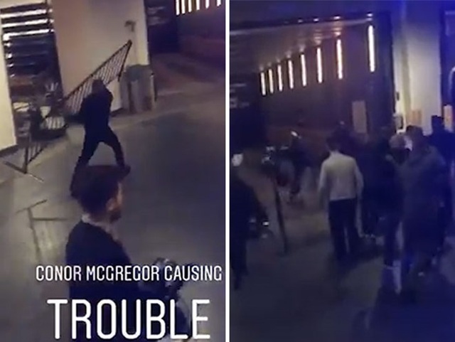 Bị tước đai, “gã điên” McGregor nổi giận tấn công đồng nghiệp - 1 Mc Gregor tấn công xe chở các võ sĩ UFC