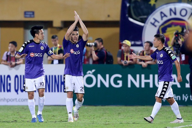 FLC Thanh Hoá và HA Gia Lai hụt hơi, CLB Hà Nội thắng thế tại V-League - 1 CLB Hà Nội dẫn đầu V-League sau 5 vòng đầu tiên (ảnh: Gia Hưng)