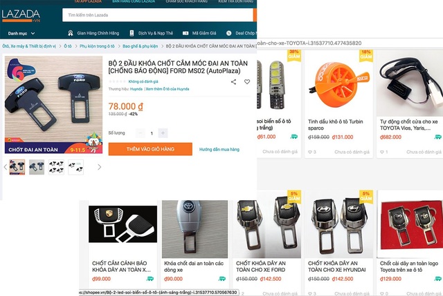 Đồ chơi nguy hiểm tính mạng con người bán đầy rẫy trên Lazada, Shopee - 1 Chốt an toàn giả đầy rẫy trên các trang thương mại điện tử