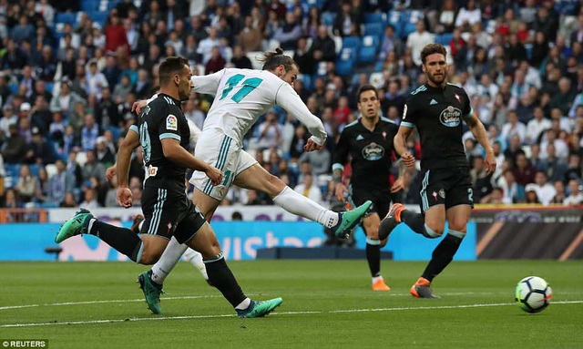 Real Madrid 6-0 Celta Vigo: Cú đúp của Gareth Bale - 2
Bale tỏa sáng với cú đúp vào lưới Celta Vigo