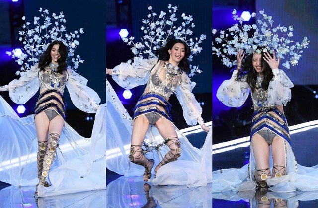Siêu mẫu từng ngã sấp mặt trong show Victoria's Secret tỏa sáng tại Cannes - 27
Ming Xi với những khoảnh khắc khó quên tại Victorias Secret show ở Thượng Hải, Trung Quốc, tháng 11/2017.
