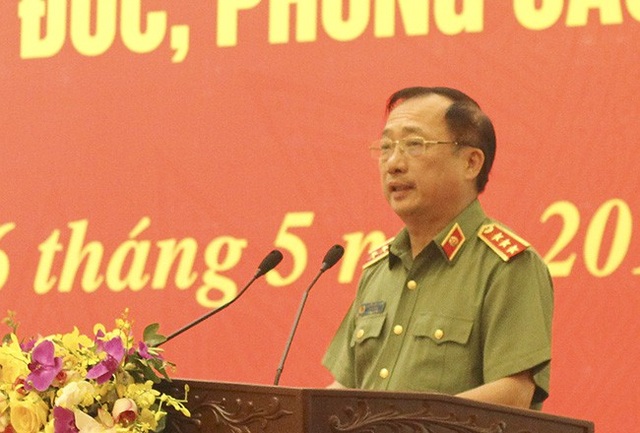 Thứ trưởng Công an: Không có vùng cấm khi xử lý cán bộ vi phạm! - 1 Thượng tướng Nguyễn Văn Thành, Thứ trưởng Bộ Công an phát biểu tại hội nghị