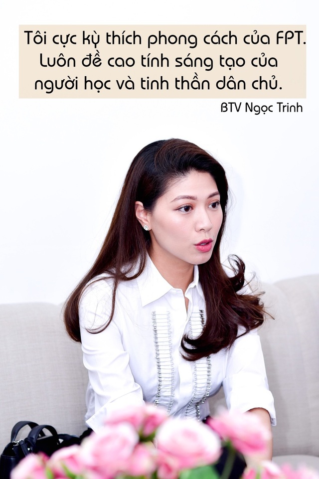 BTV Ngọc Trinh ghi danh tham gia khóa học Thạc sỹ Quản trị kinh doanh - 1
BTV Ngọc Trinh thể hiện rõ phong thái tự tin, sắc sảo trong vòng phỏng vấn học bổng tại FSB.
