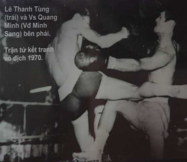 “Độc cô cầu bại” Lê Thanh Tùng hội ngộ cùng các cao thủ ở đất võ Bình Định - 3 Thần cước Lê Thanh Tùng (trái) trong trận tứ kết tranh vô địch năm 1970.