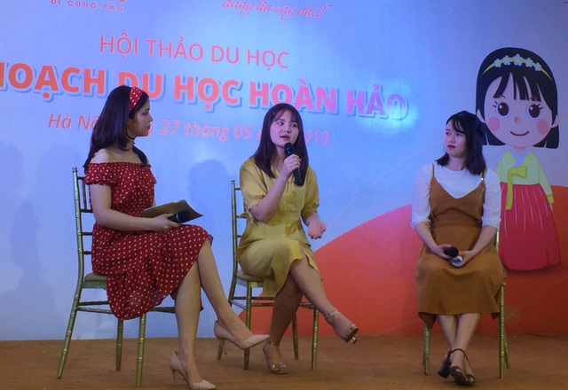 Kỷ niệm du học "cười ra nước mắt" của bạn trẻ Việt tại Hàn Quốc - 1
Trần Thị Ngọc Ánh (giữa) và Nguyễn Thùy Mai (phải) chia sẻ về kinh nghiệm du học Hàn Quốc.
