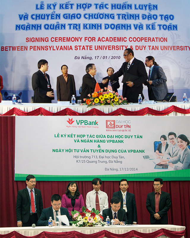 Cơ hội nào cho ngành Ngân hàng? - 1 Hiệu quả trong các ký kết hợp tác đang mang lại lợi ích to lớn trong học tập cho sinh viên Duy Tân