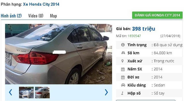 Mẫu ô tô Honda cũ số tự động này đang rao bán tầm giá 300 triệu đồng tại Việt Nam - 4
Chiếc xe Honda City MT 2014, màu bạc này có giá bán 398 triệu đồng trên chợ xe hơi cũ. Người bán thông tin, “xe còn nguyên bản, không đâm đụng hay ngập nước, máy nổ êm ru”.