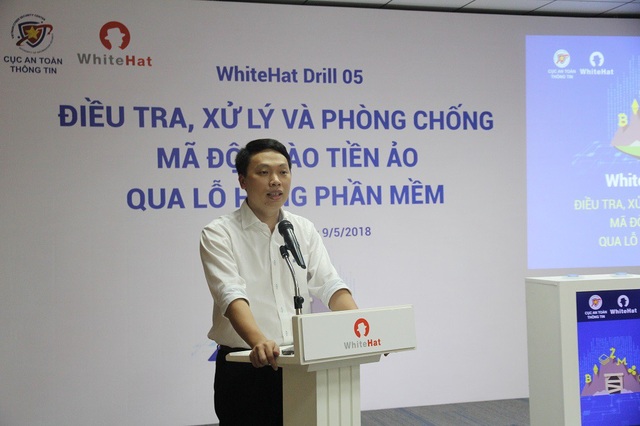 Việt Nam diễn tập phòng chống mã độc đào tiền ảo - 1
Ông Nguyễn Huy Dũng, Phó cục trưởng Cục An toàn thông tin, phát biểu khai mạc buổi diễn tập.