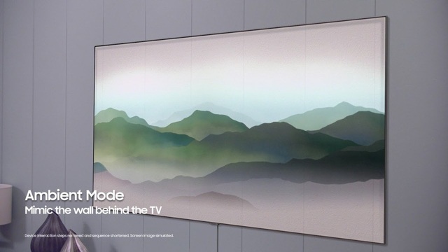 TV QLED 2018: Đáp ứng những nhu cầu nhỏ nhất của người dùng - 3 Người dùng sẽ không phải khó chịu với 1 mảng đen to tướng trên tường nhà của mình nữa với Ambient Mode.